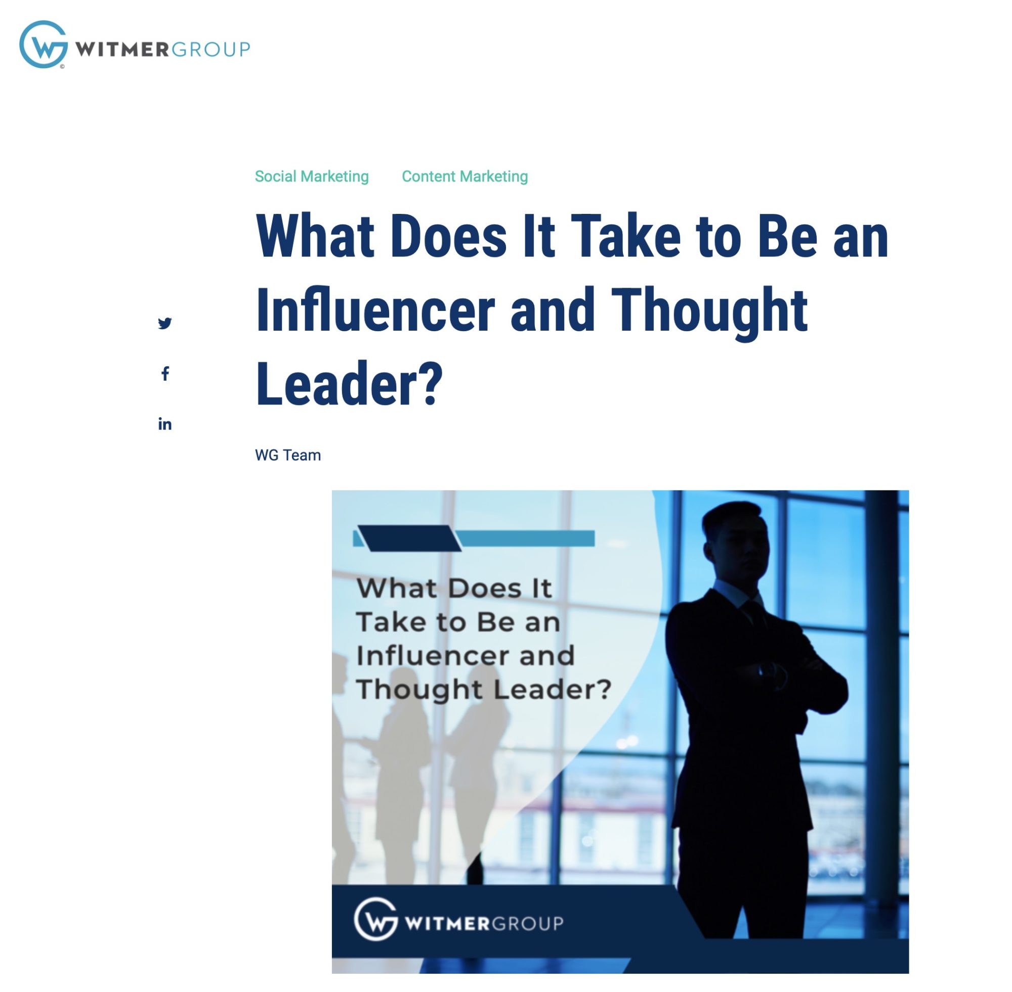 What Does It Take to be an Influencer and Thought Leader by Jane R Shelton