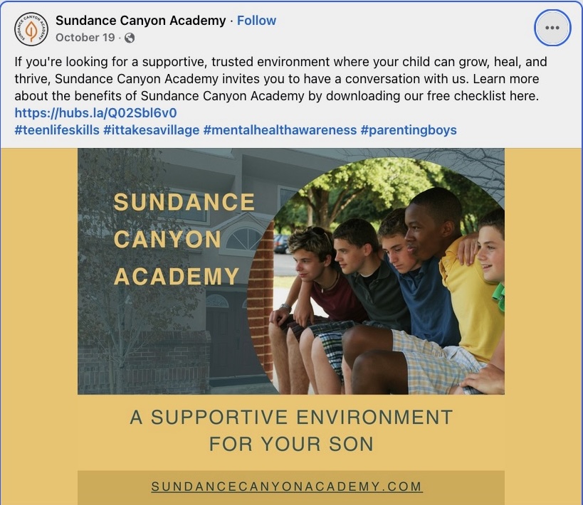 Social - Sundance Canyon Academy - writer Jane R Shelton